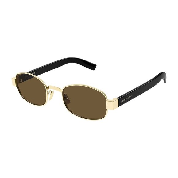 NWT SAINT LAURENT GOLD WOMEN SUNGLASSES - Picture 1 of 6